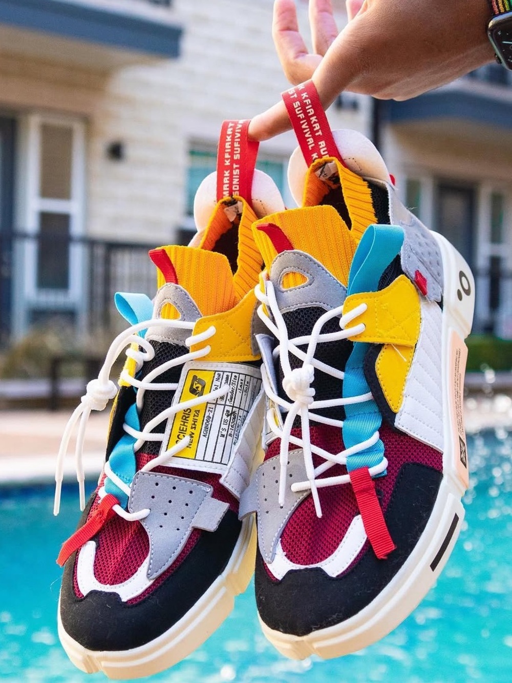 Multicolor Chunky Fashion Sneakers - Yellow, Blue, Red, Black
